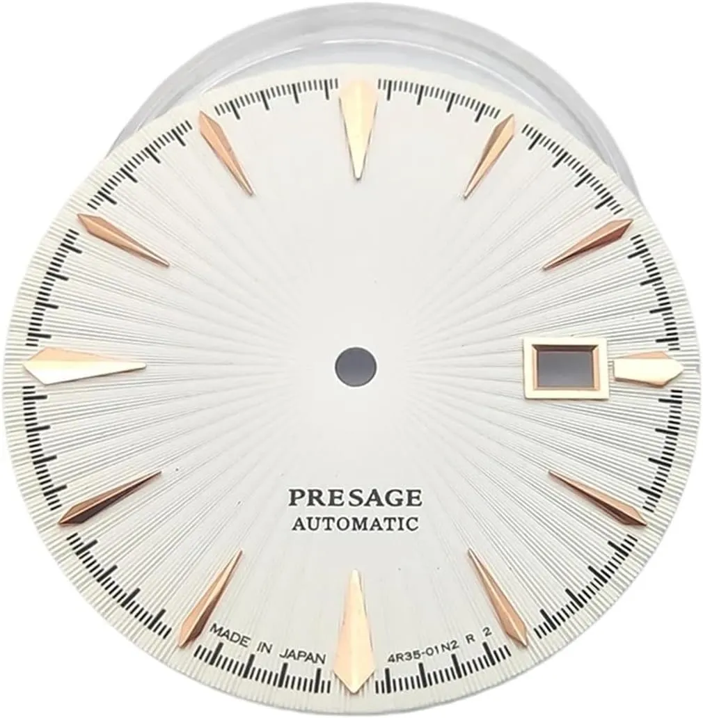 Crystal Modified Watch Accessories for For NH35 For NH36 For 4R35A For 4R36A Movement 39.5mm class Silver/Rose Gold Wath Case Hands Dial Bubble 