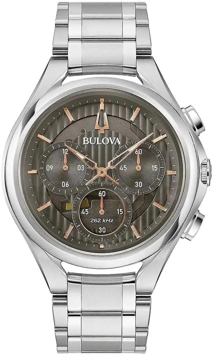 Curv Grey Dial Stainless Steel Watch planet cessation | 44mm | 96A298 Bulova 
