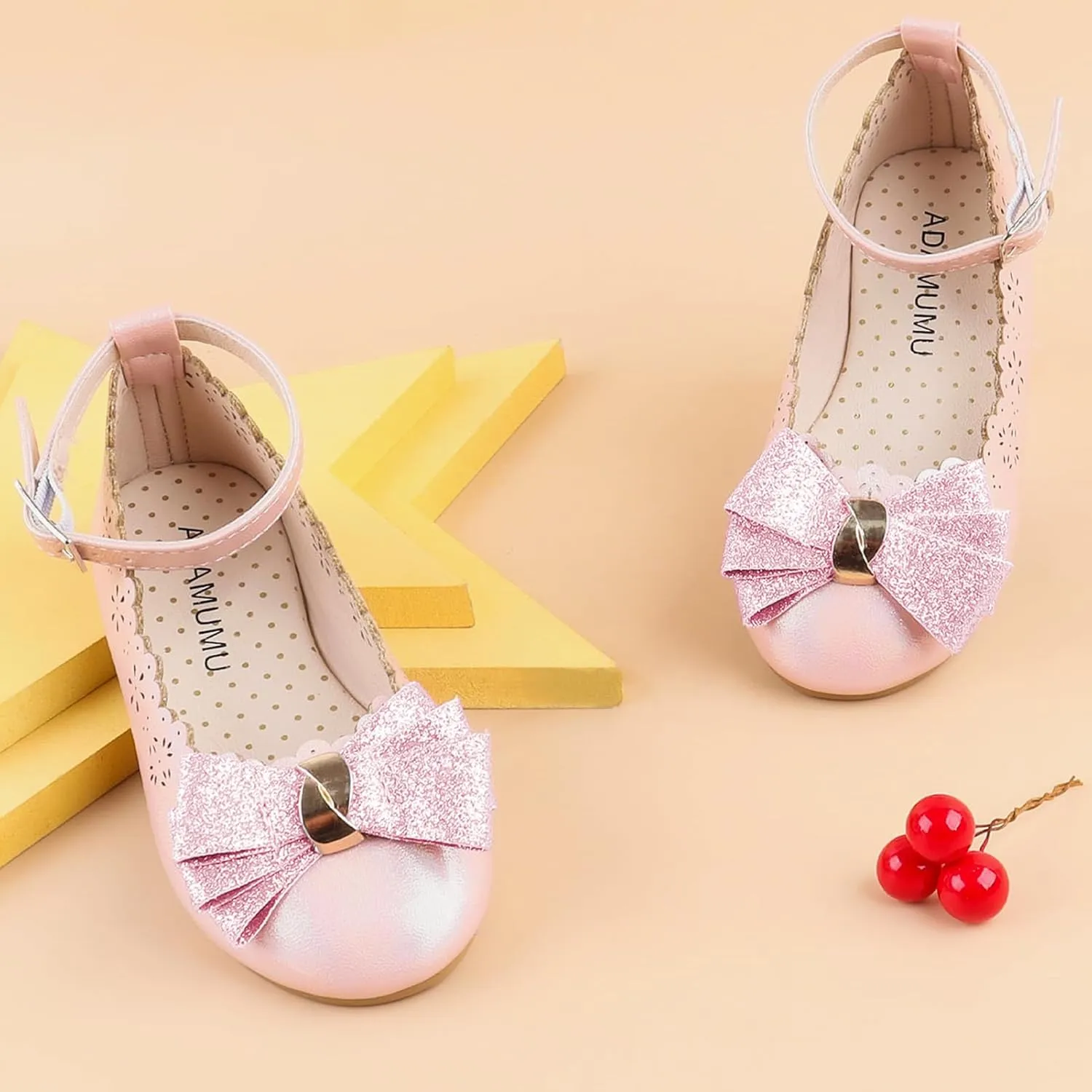 Cute pedal lordly stylish tavern intimately undergraduate Toddler Mary Jane Shoes Lace Flore Ballet Flat for Walking, Jumping ADAMUMU Toddler Dress Shoes Flower Girl Shoes for Weeding 