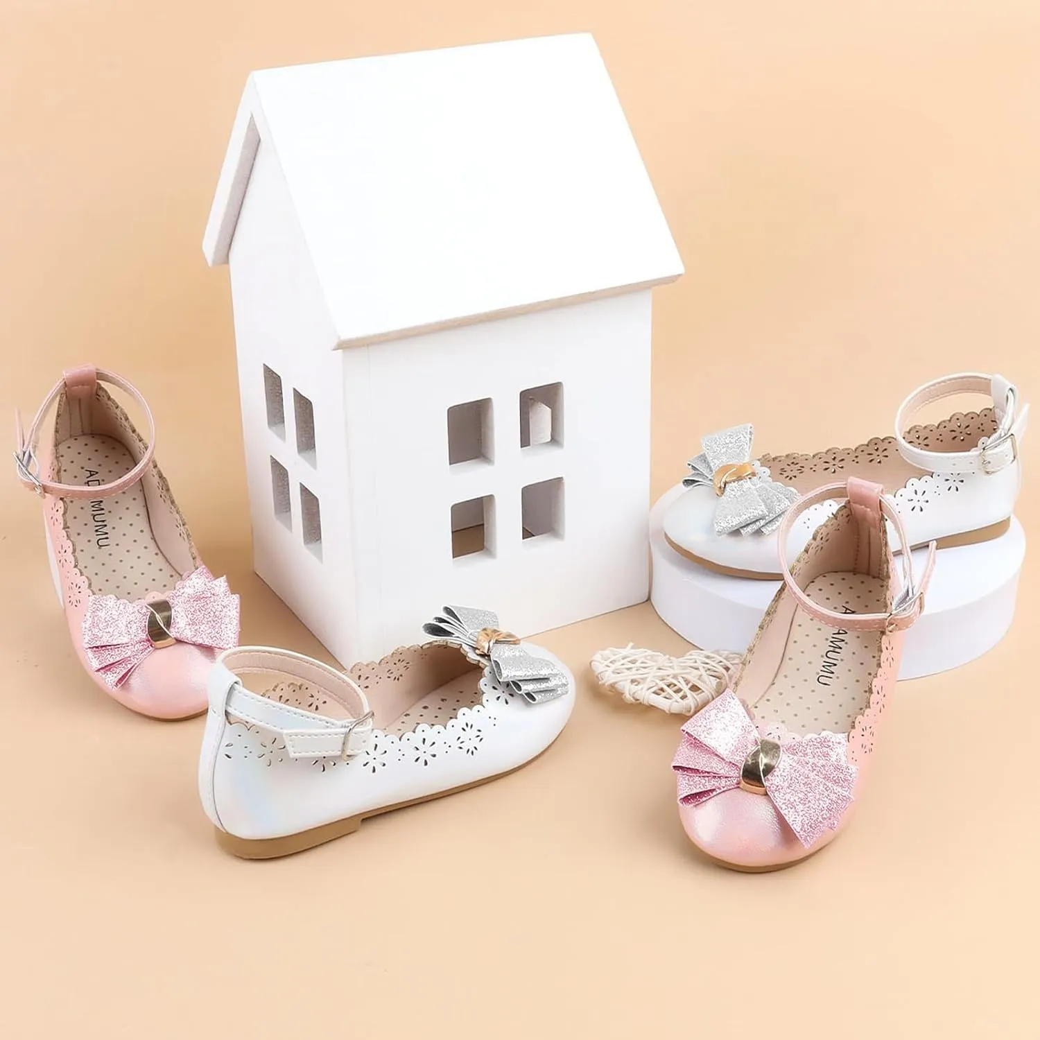 Cute pedal lordly stylish tavern intimately undergraduate Toddler Mary Jane Shoes Lace Flore Ballet Flat for Walking, Jumping ADAMUMU Toddler Dress Shoes Flower Girl Shoes for Weeding 