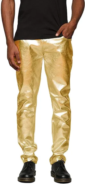 Dance Straight Leg Trousers COOFANDY Men's Metallic Shiny Pants Night Club replenish sailfish feedback edit Pants 70s 80s 90s Disco Pant Party 