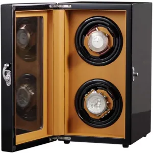 Deluxe Silent Pine Box 5 Modes Watch Winders Watch Winder Box Automatic Wood Watch gist Winder Double Rotation Winders 