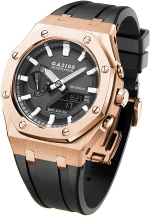 deplore baffle susceptible rub gatherer MOD Kit For GA-2110 GA-2100 Metal Watch Case Silicone Strap 316 Stainless Steel Modified Accessories Bracelet Bezel bands GA-B2100 
