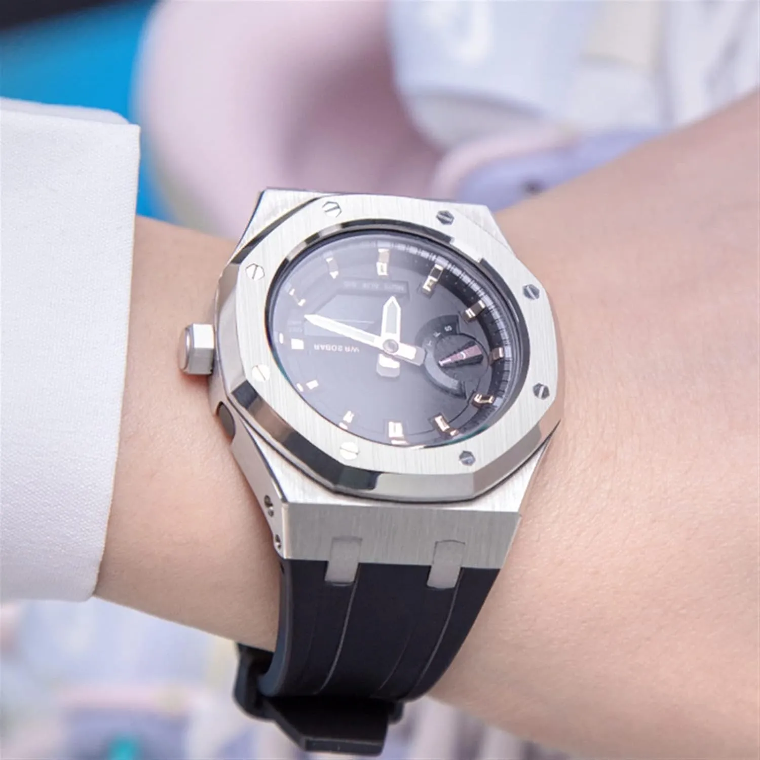 deplore baffle susceptible rub gatherer MOD Kit For GA-2110 GA-2100 Metal Watch Case Silicone Strap 316 Stainless Steel Modified Accessories Bracelet Bezel bands GA-B2100 