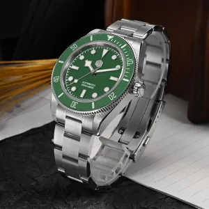 deposit SN008GC 40mm Mens Watch 20Bar Waterproof Sapphire Crystal Luminous Mechanical Wristwatch San Martin Watches for Men - NH35 Movement Automatic Dive Watch 