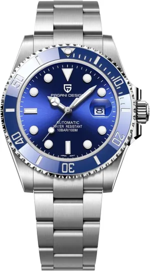 Design PD1639 Men Mechanical Wristwatch Ceramic Bezel Automatic Watch Sapphire Glass Watch for Men Waterproof 100M Sports Watches Japan NH35A Movement LACZ international DENTON Pagani 