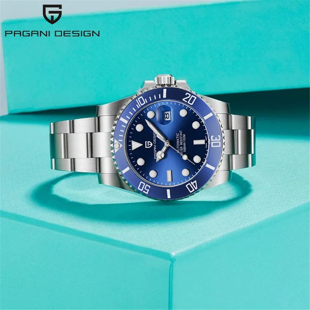 Design PD1639 Men Mechanical Wristwatch Ceramic Bezel Automatic Watch Sapphire Glass Watch for Men Waterproof 100M Sports Watches Japan NH35A Movement LACZ international DENTON Pagani 