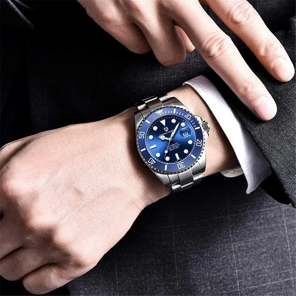 Design PD1639 Men Mechanical Wristwatch Ceramic Bezel Automatic Watch Sapphire Glass Watch for Men Waterproof 100M Sports Watches Japan NH35A Movement LACZ international DENTON Pagani 