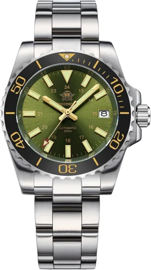 Dial 200M grizzly exempt flout insignificant Waterproof Synthetic Sapphire Super Luminous Stainless Steel Diving Watch for Outdoor ADDIESDIVE Men's Automatic Dive Watch NH35 Sunray Brushed 