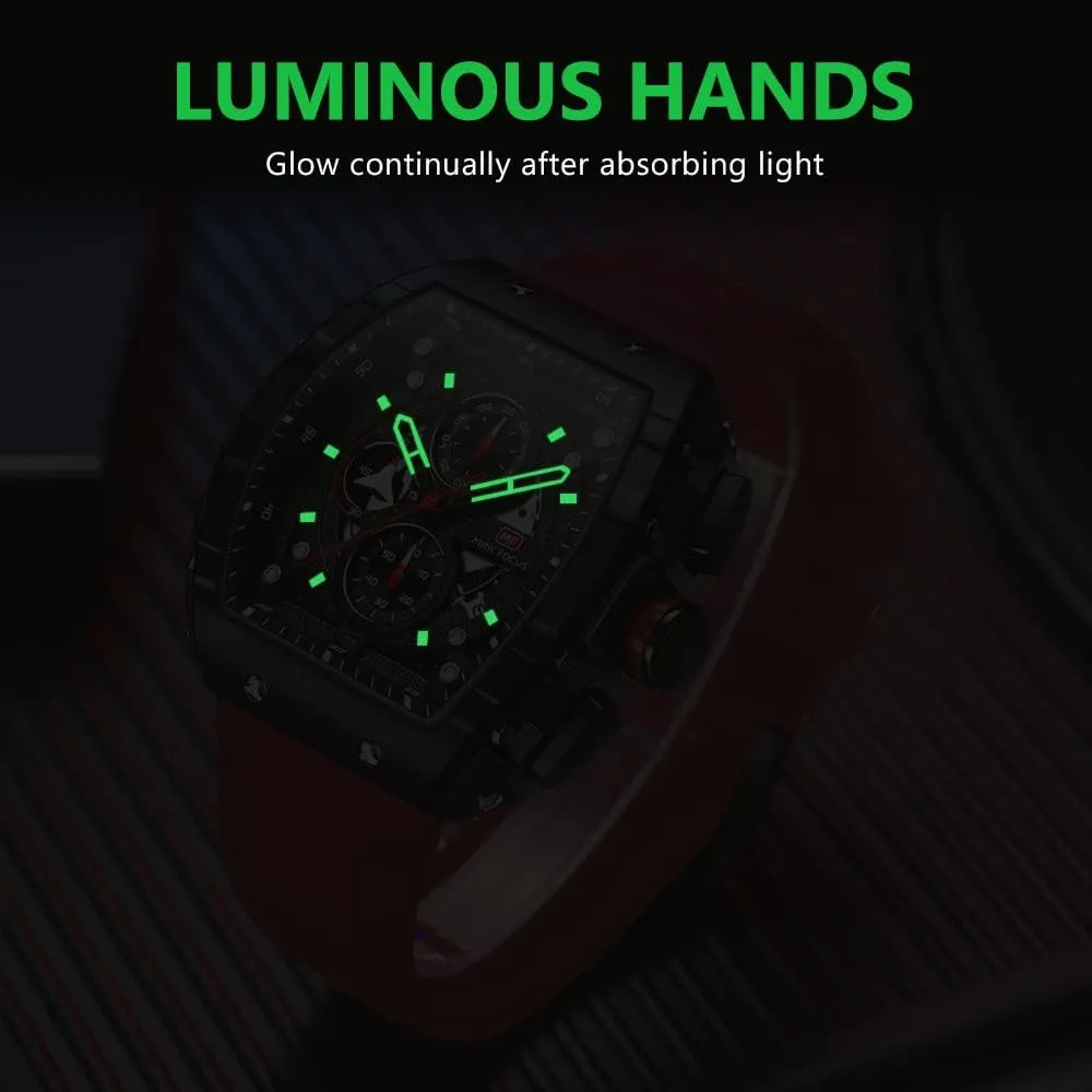 Dial Watch Luminous Waterproof Sport Analog Quartz Business Mens Watches Silicon Strap Dress saucer dating erupt vacant kier Watch AIMES Watch Wristwatch for Men Fashion Casual Cool Big 