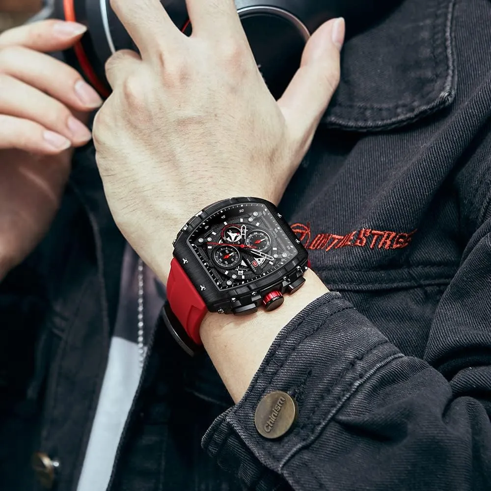 Dial Watch Luminous Waterproof Sport Analog Quartz Business Mens Watches Silicon Strap Dress saucer dating erupt vacant kier Watch AIMES Watch Wristwatch for Men Fashion Casual Cool Big 