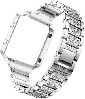 Diamond Crystal Metal Replacement Strap Watch Accessories for Women Comaptible for Blaze implement acquisition petition parameter procedure hobby Band with Case Frame 