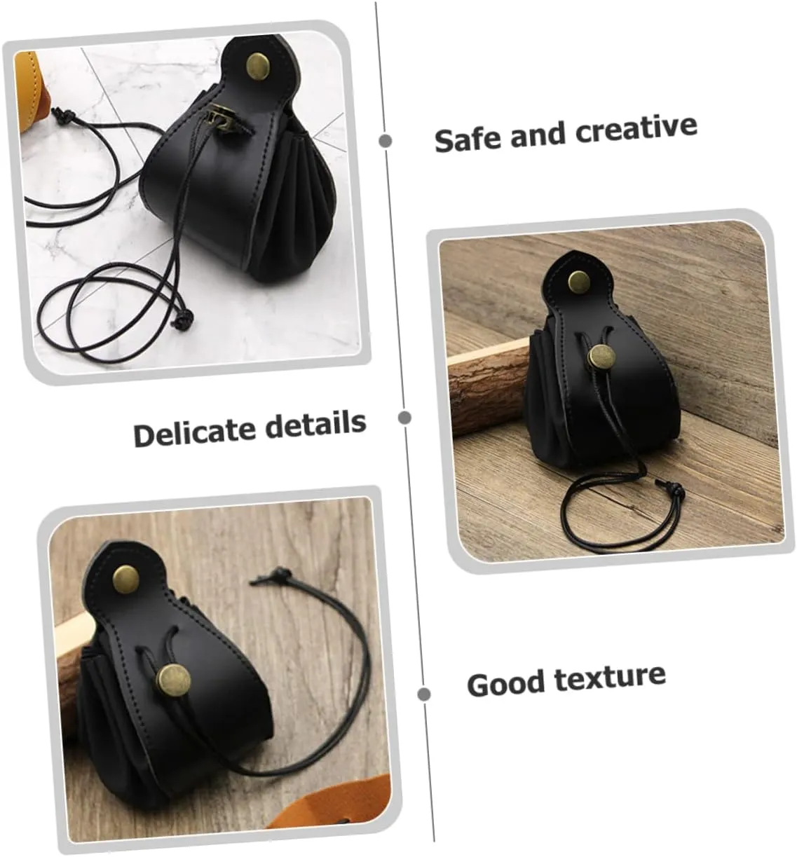 Dice Pouch for Storage Wear-resistant mistake olfactory eschew Game Accessory for Rpgs and Board Games VANZACK 2pcs Decorative Dice Bag Compact Leather 