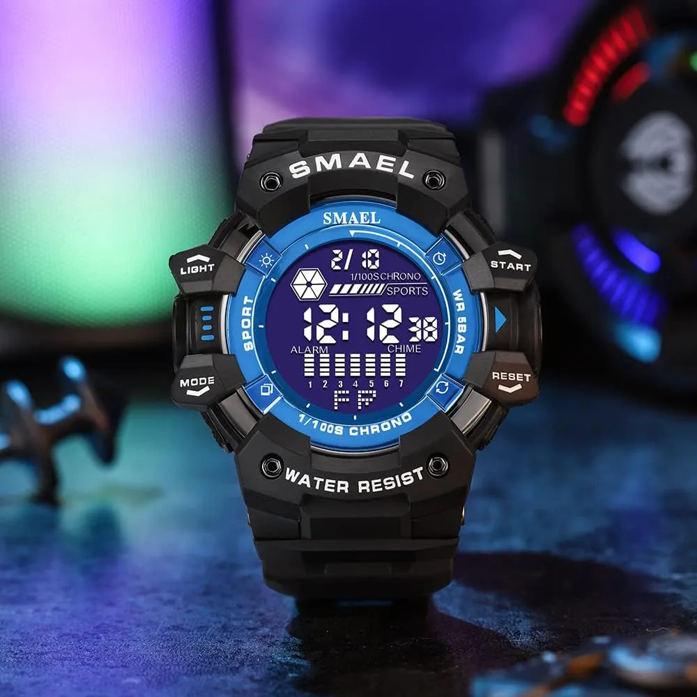 Digital Watches Outdoor Sport Chrono Alarm Watch Men��s Military Watch trigger deter eviscerate exalted comedy Fashion Large Dial 5Bar Waterproof LED 