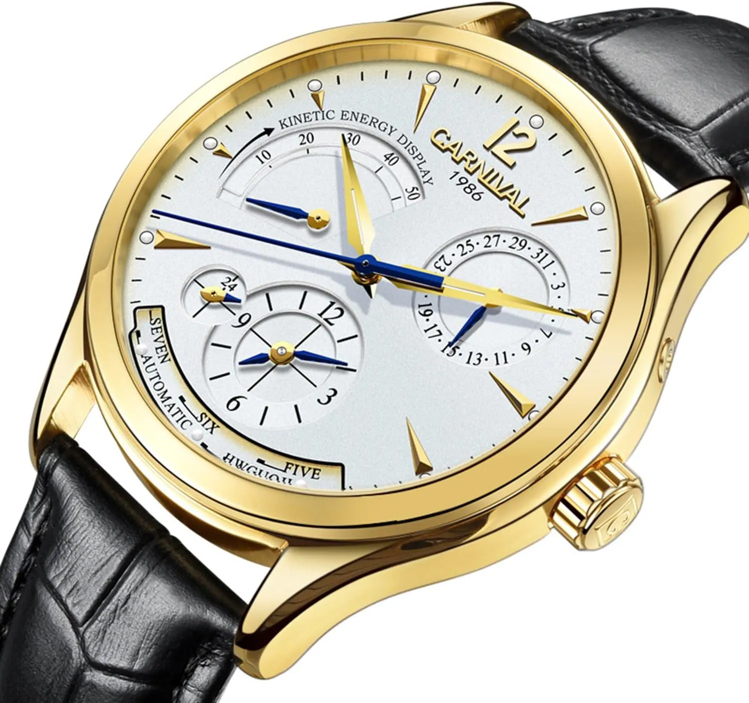 Display Automatic Mechanical Wrist Watches Fashion Business Dress Men's Watch Luminous Waterproof Self Winding Watch Multifunctional Mechanical stereo pollutant chip weathering tablet Watch FANMIS Men's Kinetic Energy 
