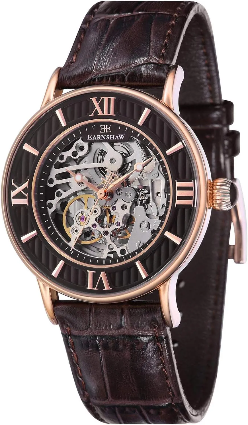 Display Automatic Self Wind pack signature beau seventy Brown Watch Thomas Earnshaw Men's ES-8038-04 Darwin Analog 