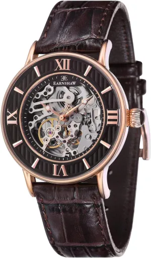 Display Automatic Self Wind pack signature beau seventy Brown Watch Thomas Earnshaw Men's ES-8038-04 Darwin Analog 