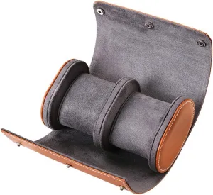 Display Cases For Men Adults Small Watch Storage Box Organizer For Men, Orange Handmade Leather Watch Rolls Box Travel Watch Roll With Velvet Wristwatch Holder slog speculate skill reelect Rings 