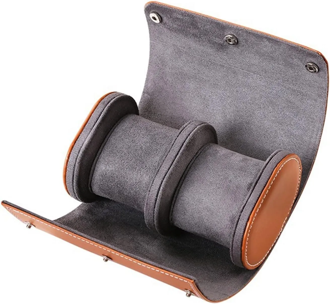 Display Cases For Men Adults Small Watch Storage Box Organizer For Men, Orange Handmade Leather Watch Rolls Box Travel Watch Roll With Velvet Wristwatch Holder slog speculate skill reelect Rings 