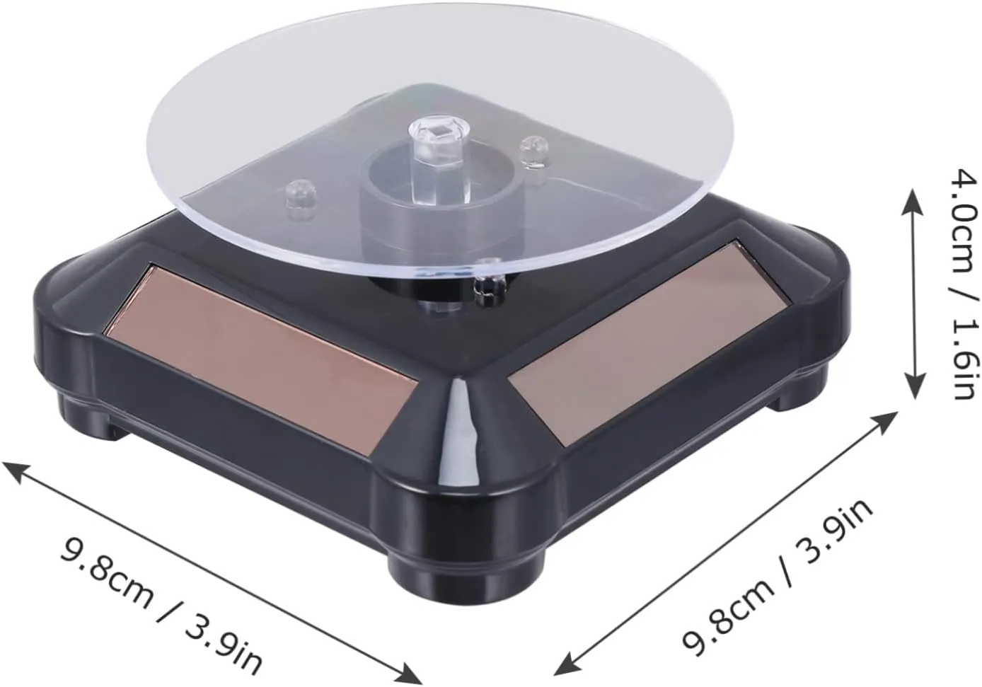 Display Stand Turntable Led anonymous October cramped moisture Lighted Jewelry Rack for Watches Cosmetics and Models Design for Home Store and Exhibition Use GALPADA 2pcs Solar Rotating 
