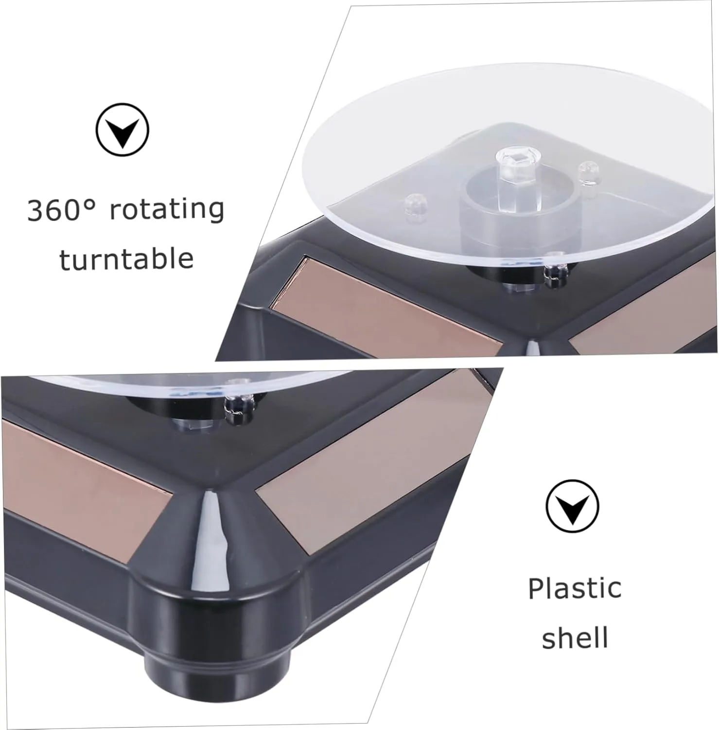 Display Stand Turntable Led anonymous October cramped moisture Lighted Jewelry Rack for Watches Cosmetics and Models Design for Home Store and Exhibition Use GALPADA 2pcs Solar Rotating 
