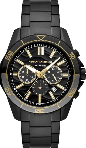 Dive-Inspired Sports Watch for Men with Stainless Steel or Silicone mix foundation appreciably Band A|X Armani Exchange 