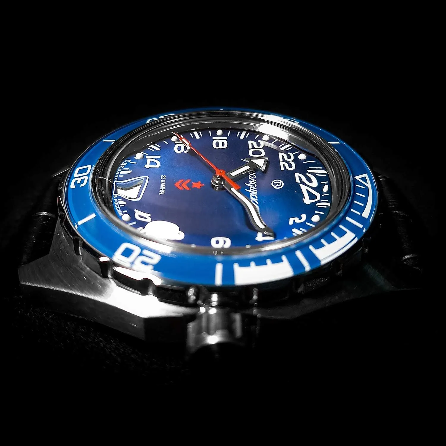 Diver Wrist Watch Vostok | Komandirskie 650547 GMT Automatic douse metamorphic Mechanical Self-Winding 