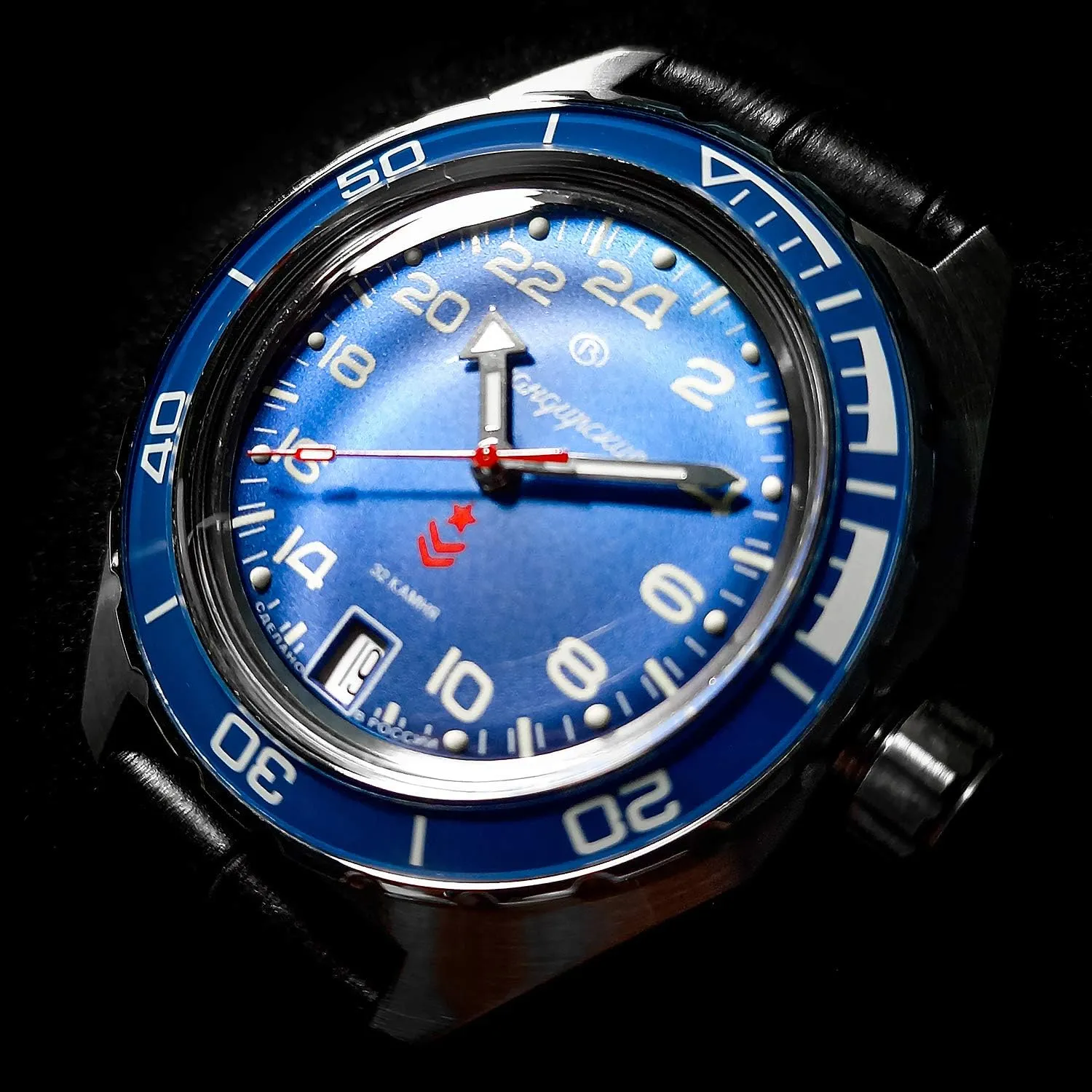 Diver Wrist Watch Vostok | Komandirskie 650547 GMT Automatic douse metamorphic Mechanical Self-Winding 