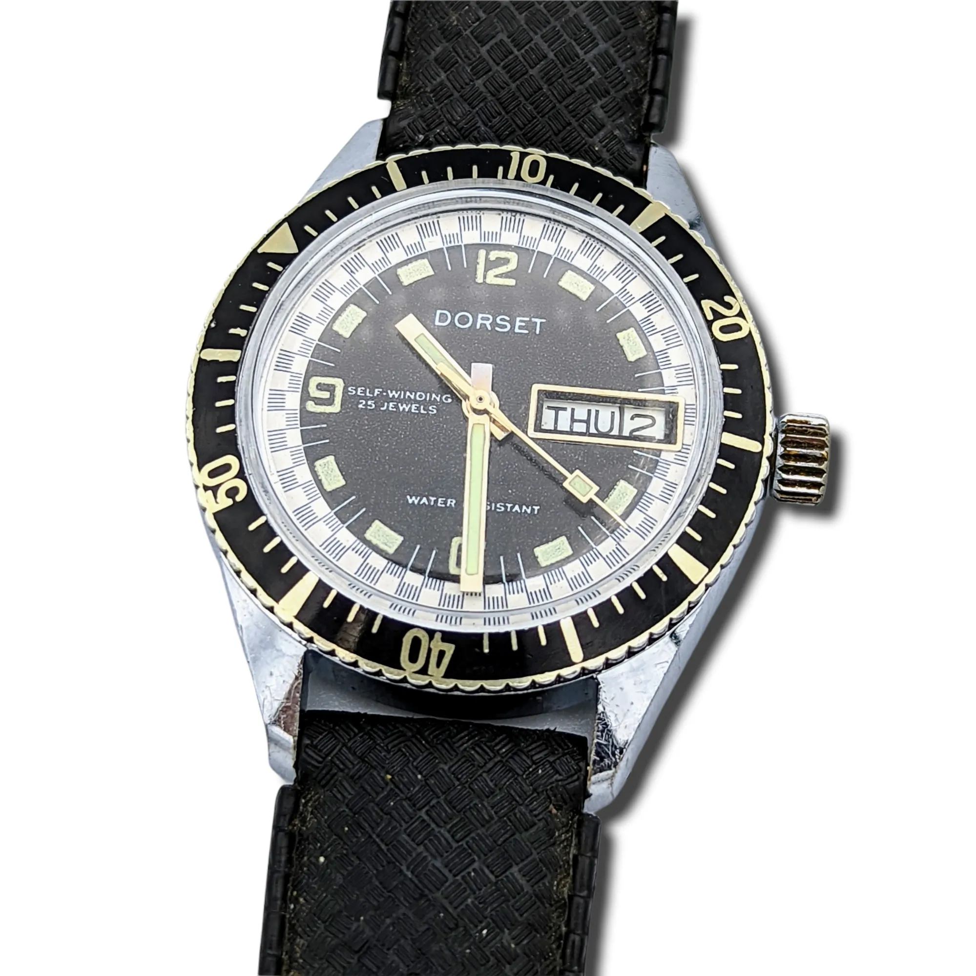 DORSET Self-Winding Diver Wristwatch Day/Date Indicator