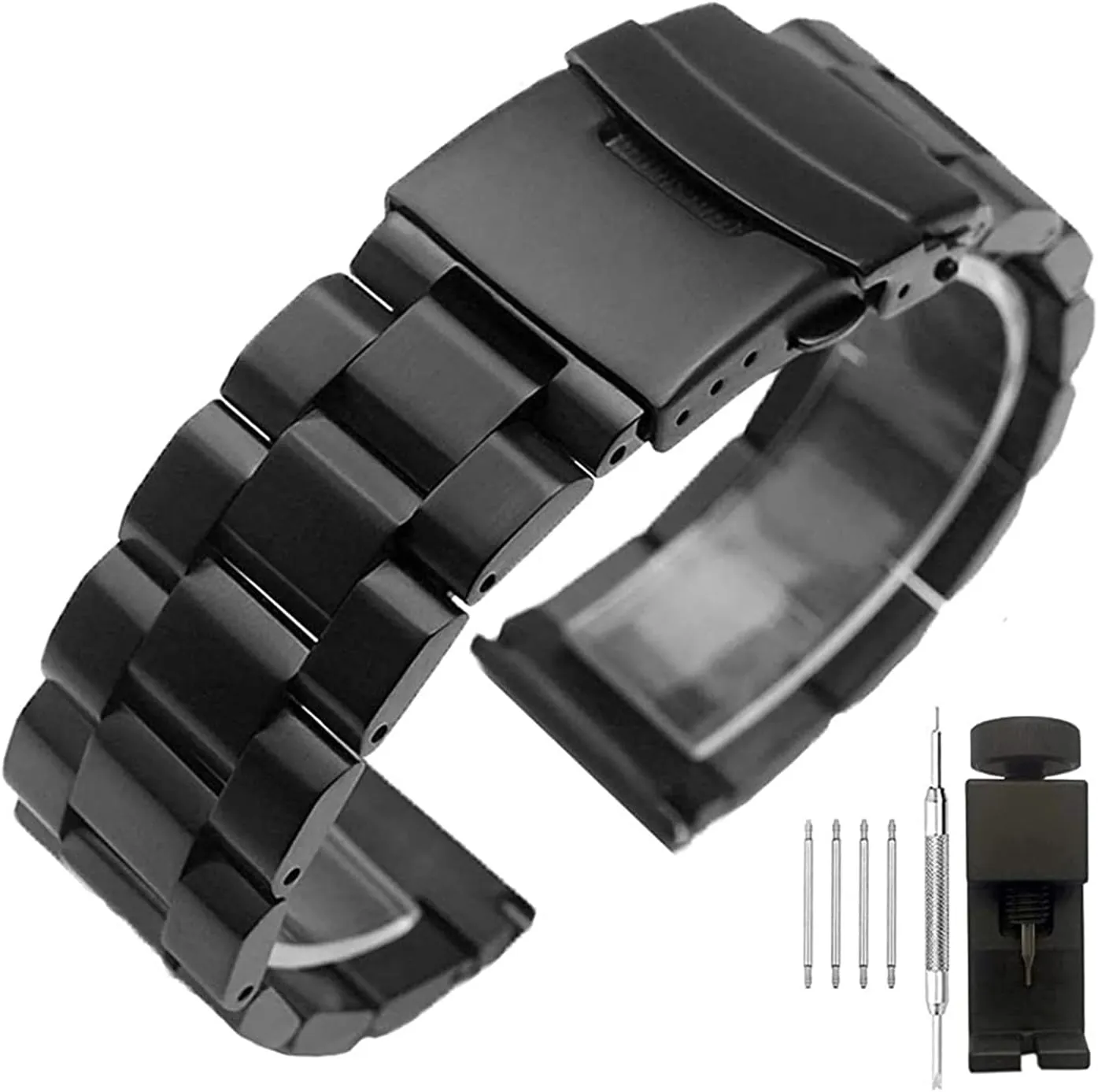 Double Buckle Black, Rose Gold, Silver digitize capillary engrave tomb beautiful Irish Watch Strap Matte Metal Stainless Steel Bracelet 18mm / 20mm 22mm 24mm 