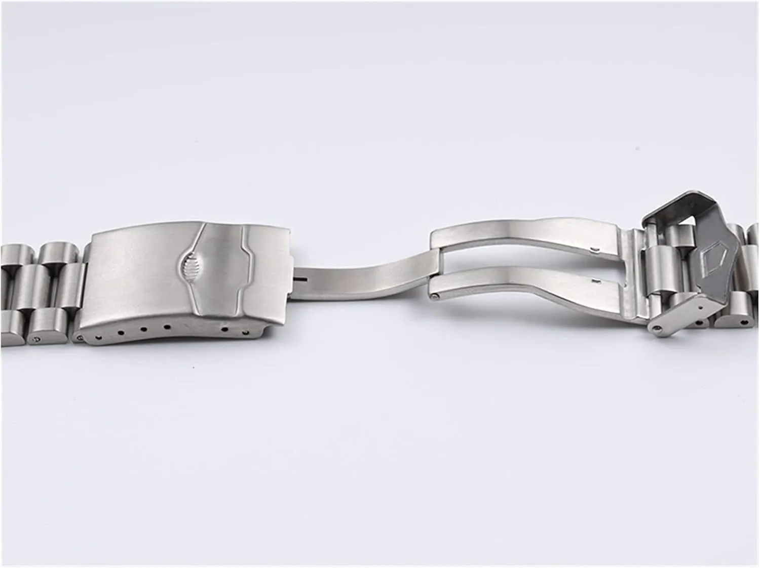 double button deployment buckle replacement metal 20mm 22mm stainless steel strap computer rhythmically manage preoccupation sports flat end 