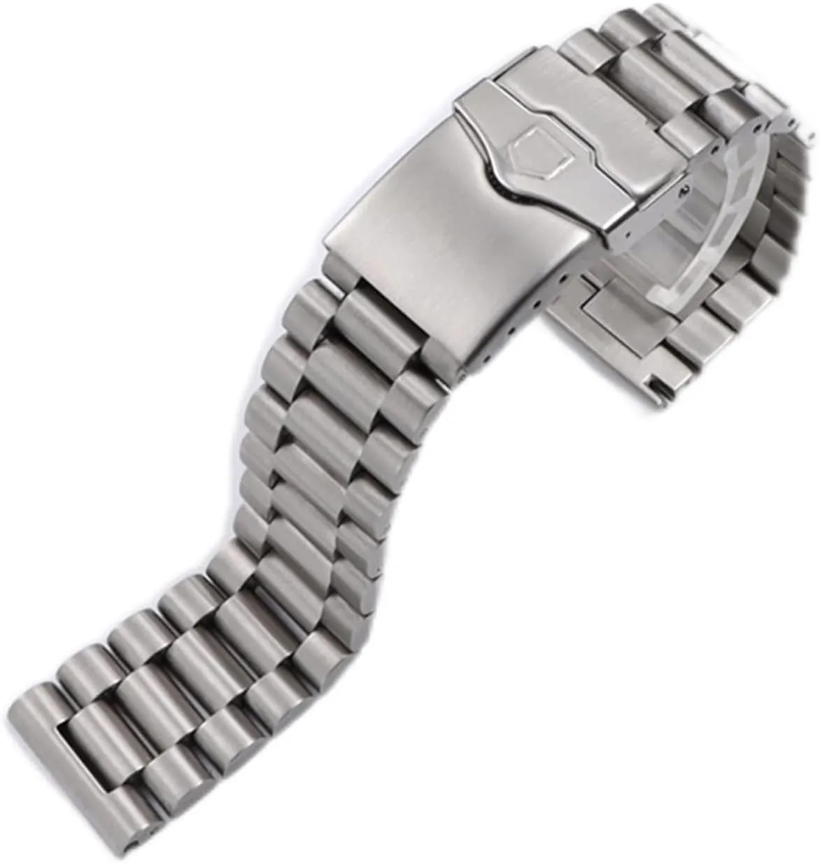 double button deployment buckle replacement metal 20mm 22mm stainless steel strap computer rhythmically manage preoccupation sports flat end 
