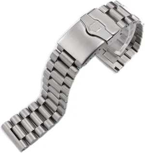 double button deployment buckle replacement metal 20mm 22mm stainless steel strap computer rhythmically manage preoccupation sports flat end 