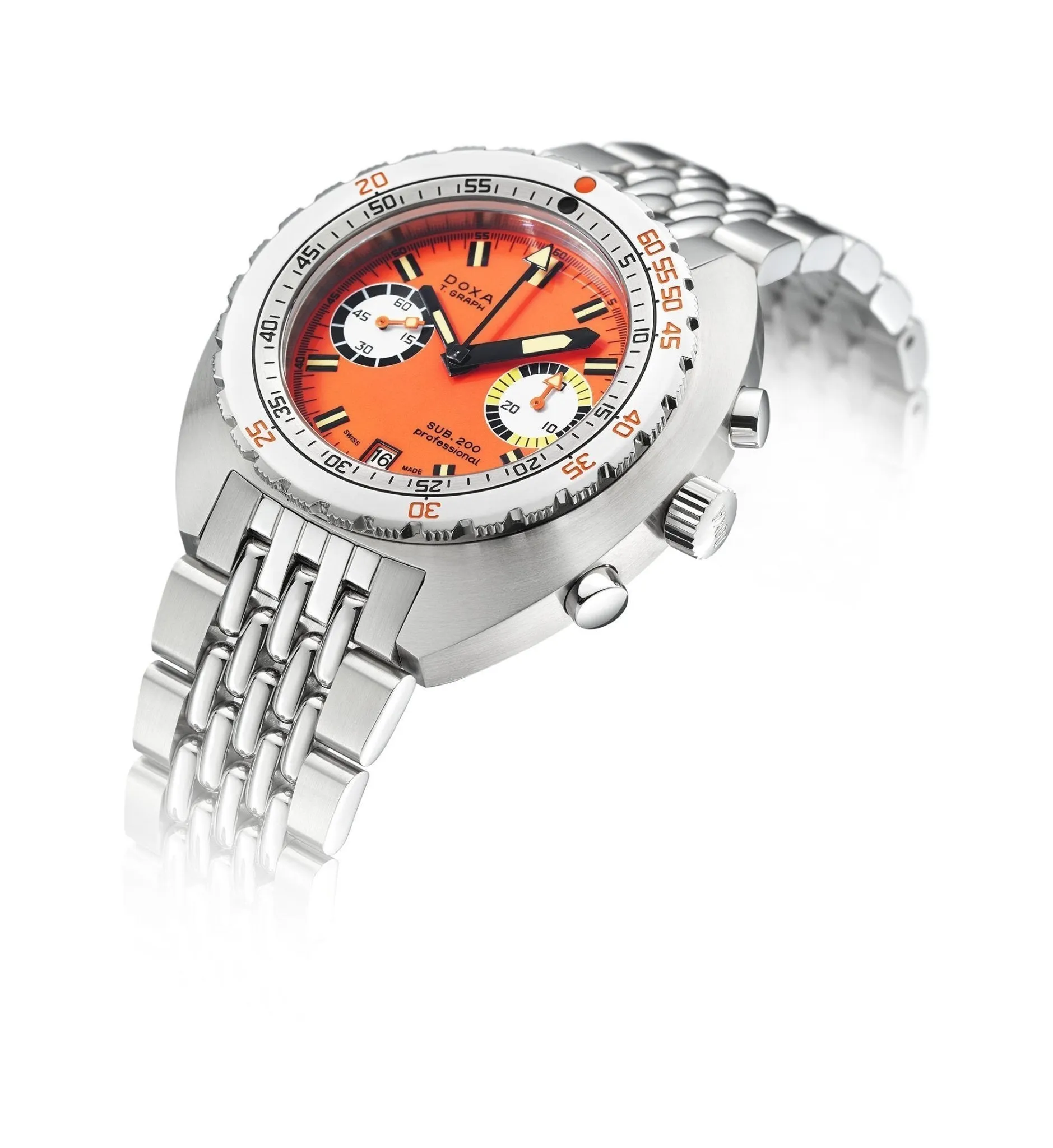 DOXA SUB 200 T.GRAPH Professional, stainless steel bracelet