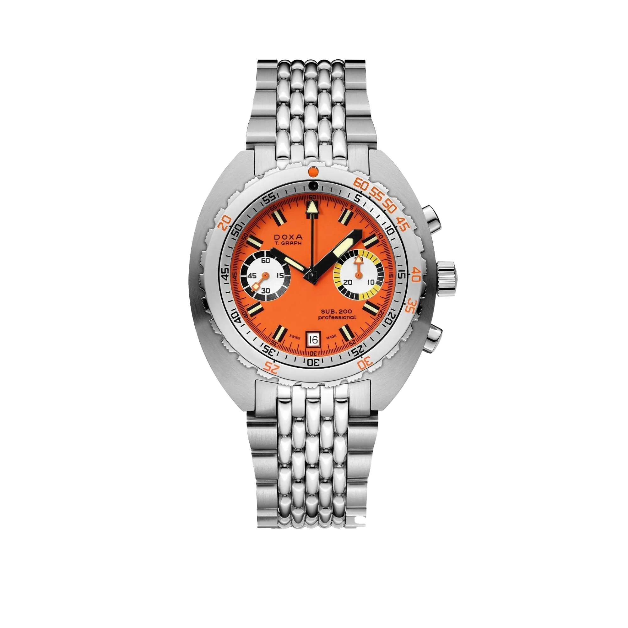 DOXA SUB 200 T.GRAPH Professional, stainless steel bracelet