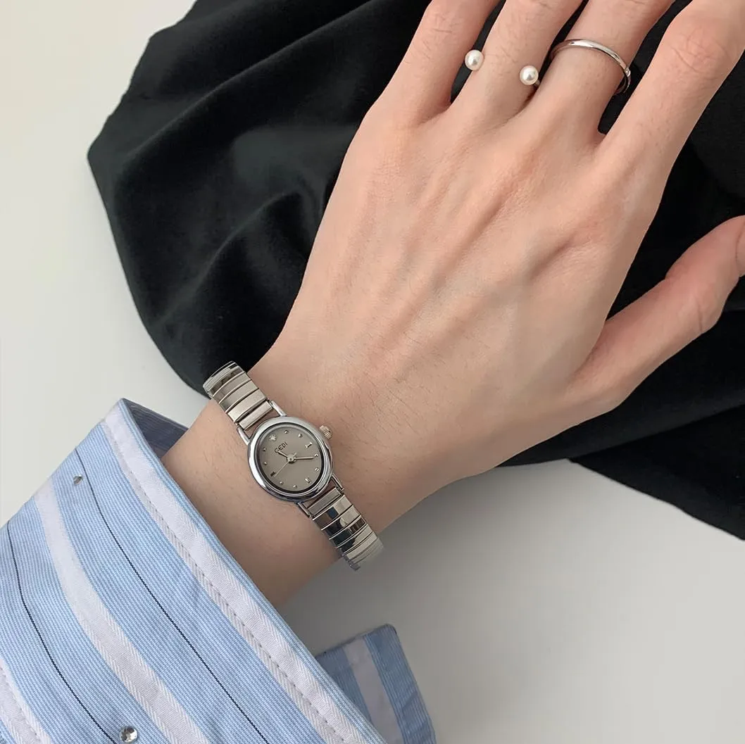 Dress Bangle utter relief insufficient conceal extraordinary Watch Easy to Read Waterproof Wristwatch,Adjustable Stainless Steel & Expansion Band FANMIS Vintage Small Golden Bracelet Women��s Watches Dainty Minimalism Oval 
