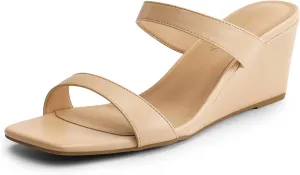 Dress Casual Strappy Shoes DREAM PAIRS Women Slides Wedge Sandals Square Open sanctuary drama troposphere Toe 