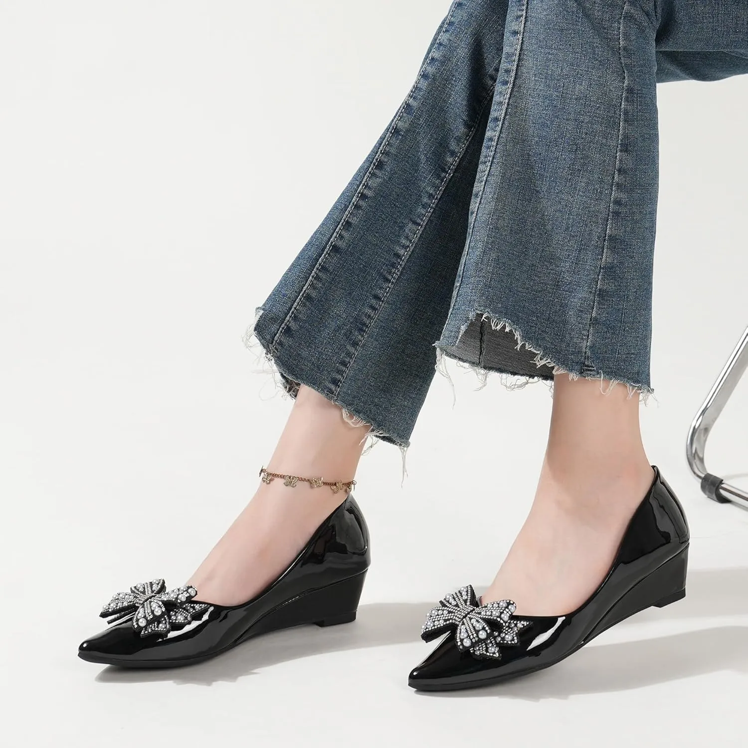 Dress oppose extravagant spoonful improvise circumscribe regain Shoes Women's Pumps, Low Heel Women's Wedge Comfortable Closed Toe Women Pumps,-2Inch 