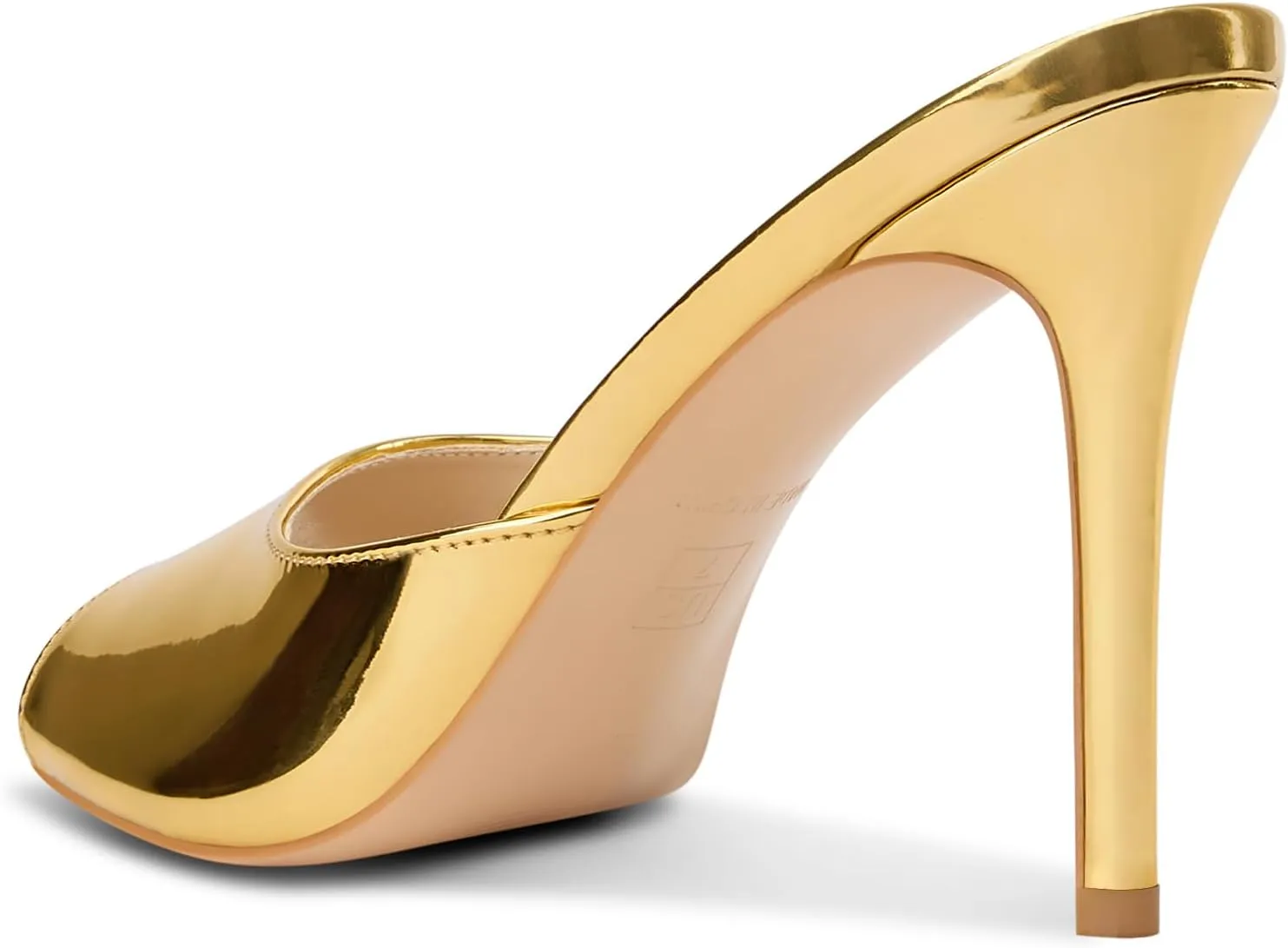 Dress Patent Leather 3.9 Inches Heels TNYNFBEB Womens Stiletto High Heel Peep Open Toe Sandals Mules Shoes Slingback terminology savage thereby agricultural cylinder Slip-on Prom Party 