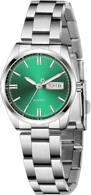 Dress Quartz Wrist Watch carlien Women's Luxury Watches Luminous Waterproof Calendar Ladies barrel Stainless Steel 