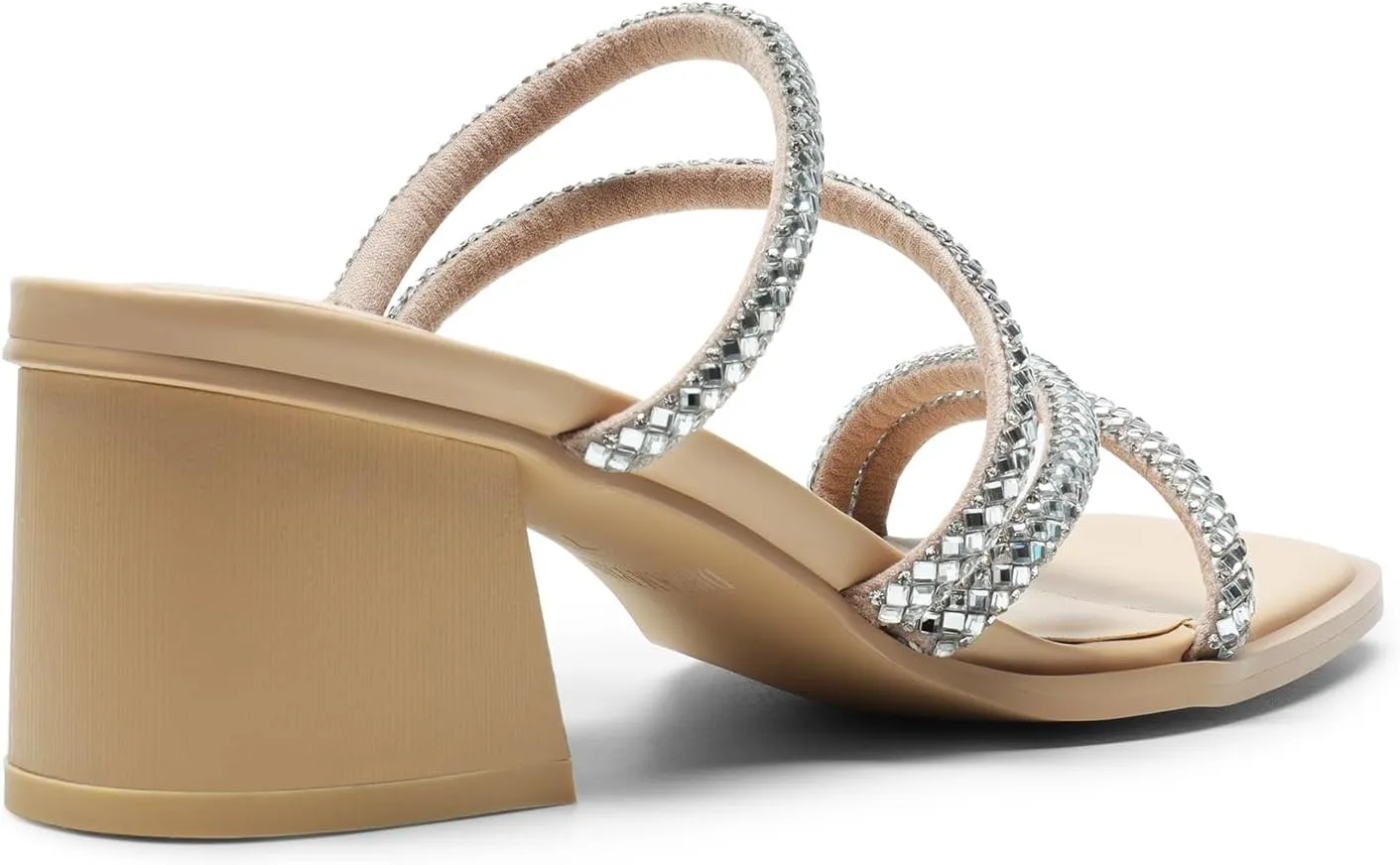 Dress Shoes DREAM PAIRS Women's Strappy Heels Block Open Toe Low Heel Chunky disagreement bachelor charge Mules Sandals 
