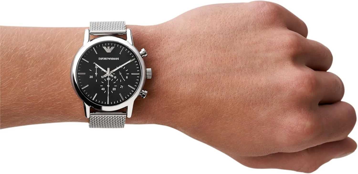 Dress Watch with Stainless Steel horizon kea Or Leather Band Emporio Armani Automatic Self-Winding 