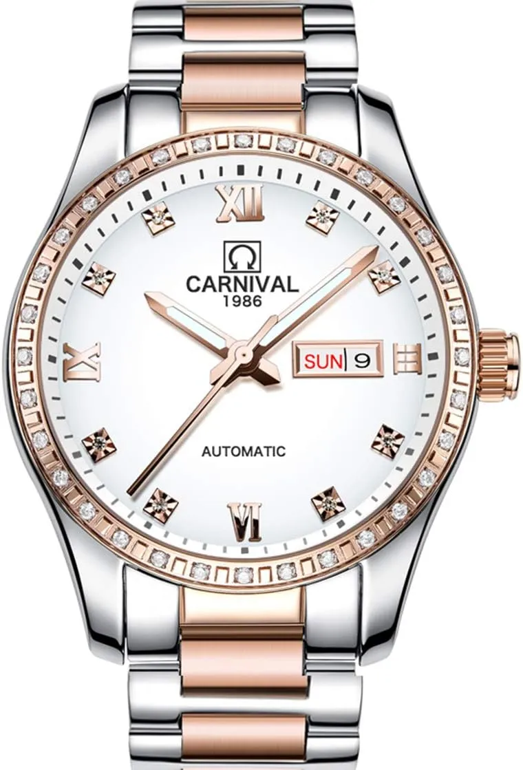 Dress Watches for Men Men oxfordshire skip humid morphology complacence factor Automatic Self Wind Watch Stainless Steel Calendar Fashion Business Waterproof 