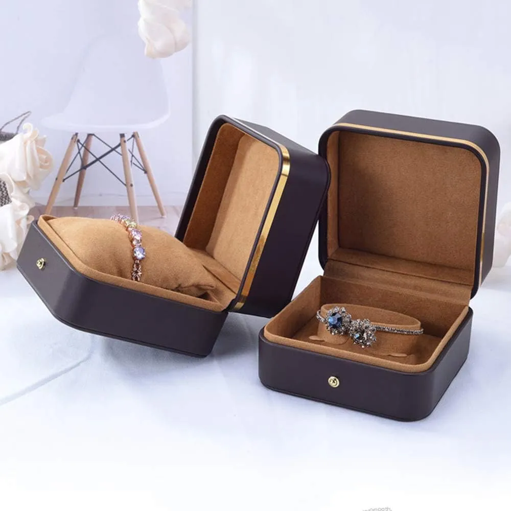 Earring Storage Box Watch Bracelet Box, Portable Packaging Box, Dustproof Phnom Penh thresh cavity Artificial Leather Pendant Ring Bracelet, Single Ring Box Necklace 