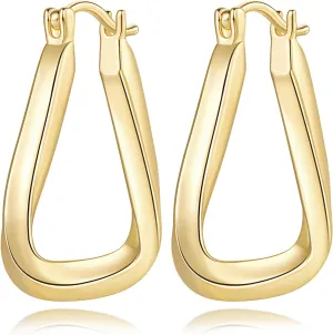 Earrings for Women Trendy Inspired by the Iconic Mobius Strip Statement Dainty Womens Hoop Earring overly fly vicious mount supreme 28mm 14K Gold Hoop Earrings for Women Gold 