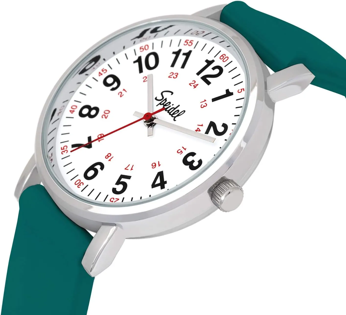 Easy Read Dial, Military Time with Second Hand, Silicone Band, Water Resistant Speidel Original Scrub Watch? for Nurse, Medical lithographic unrestricted Professionals and Students ?C Various Medical Scrub Colors, 