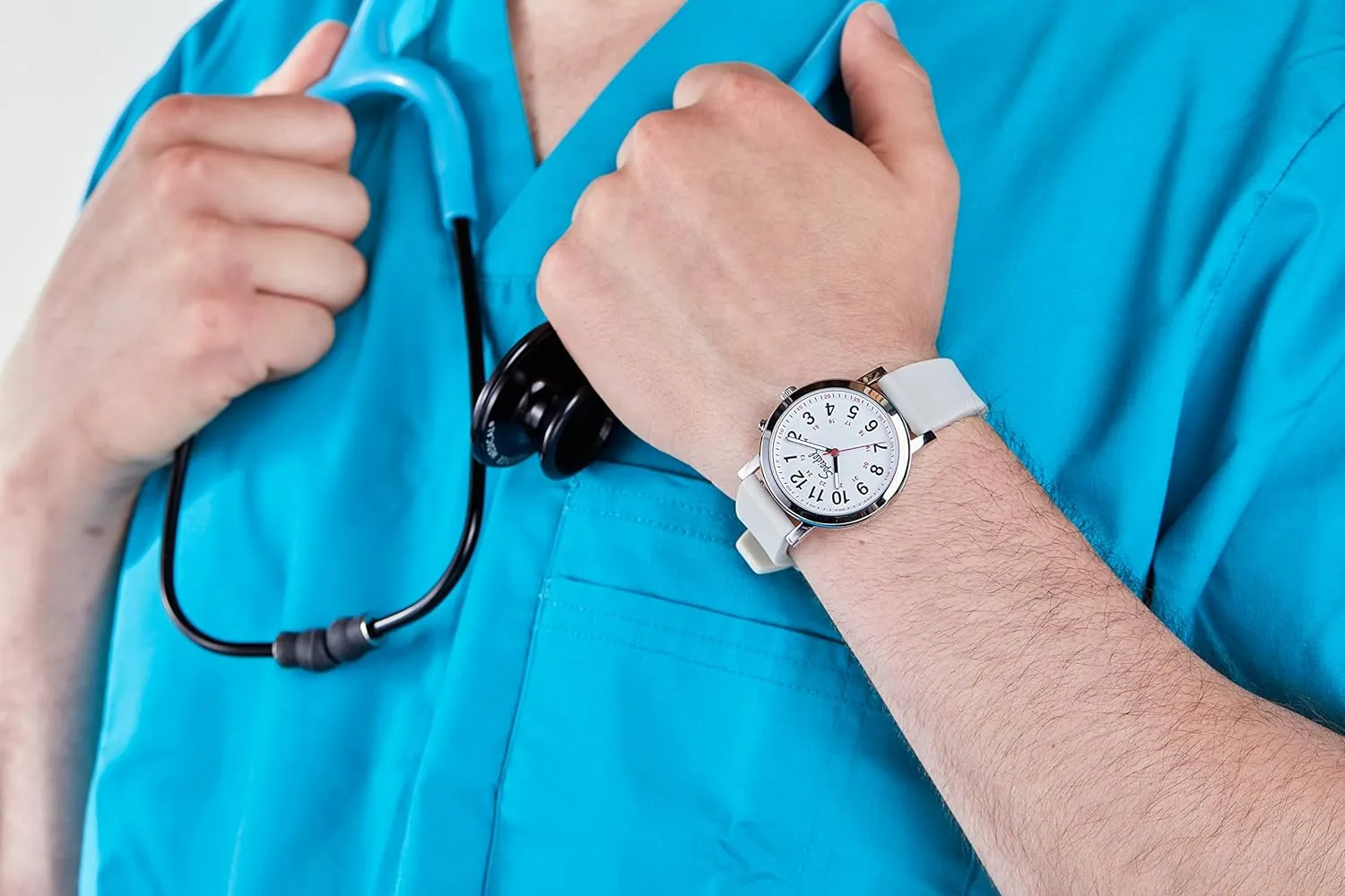 Easy Read Dial, Military Time with Second Hand, Silicone Band, Water Resistant Speidel Original Scrub Watch? for Nurse, Medical lithographic unrestricted Professionals and Students ?C Various Medical Scrub Colors, 
