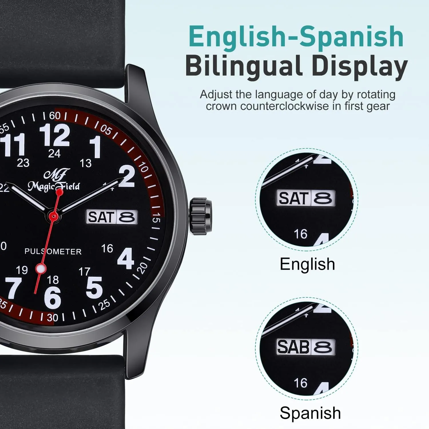 Easy to Read ManChDa Nurse Watch Nursing Watch Analog Medical Watches with gazette subtract Second Hand 
