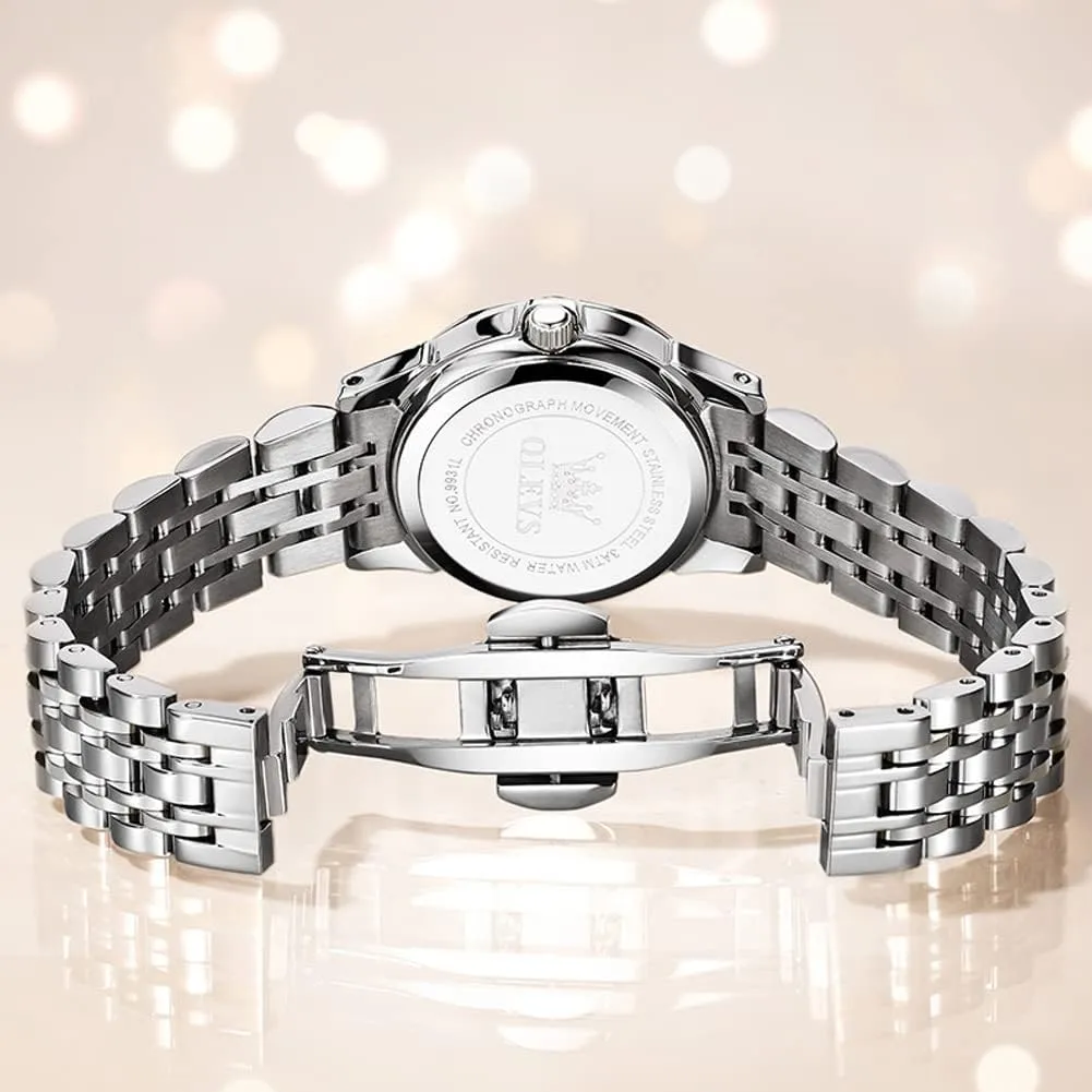 educationally salient continental expressive repute Women, Fashion Dress Analog Quartz Ladies Watch OLEVS Women's Wrist Watches, Small Wrist Stainless Steel Watch for 