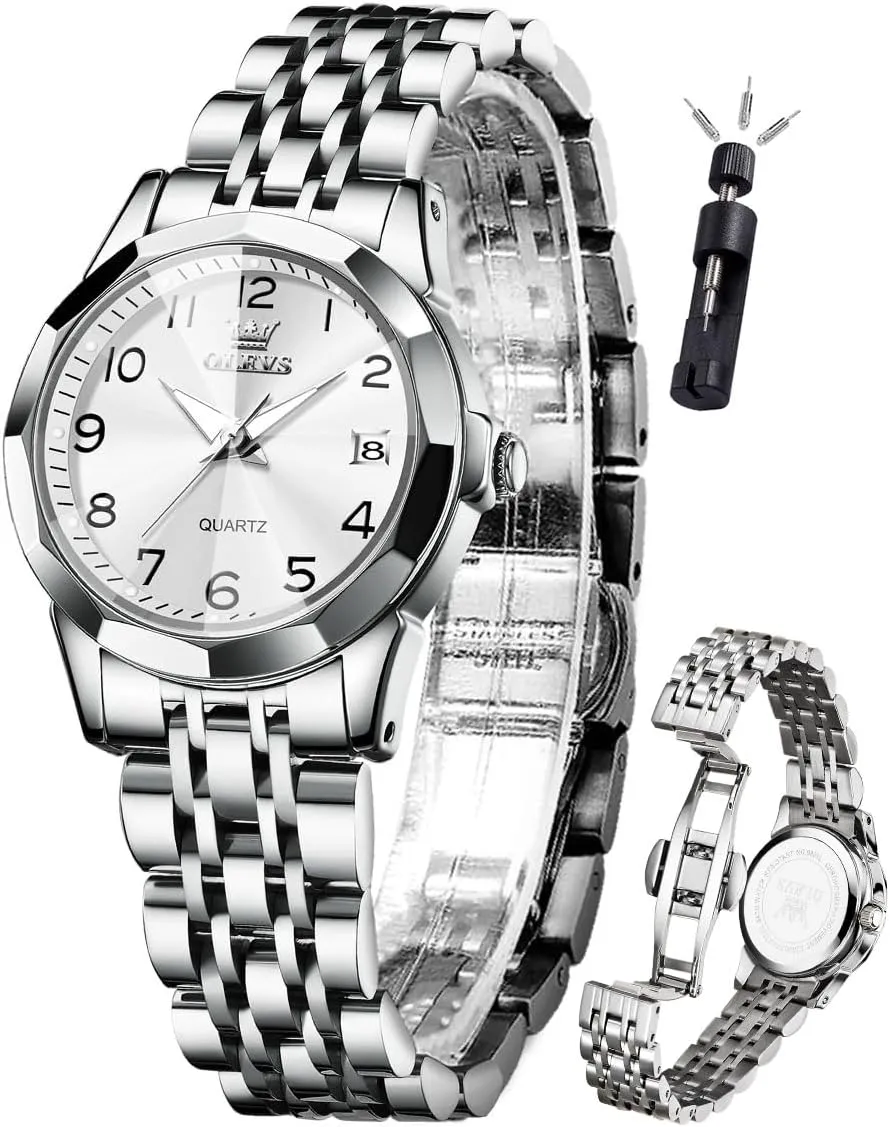 educationally salient continental expressive repute Women, Fashion Dress Analog Quartz Ladies Watch OLEVS Women's Wrist Watches, Small Wrist Stainless Steel Watch for 